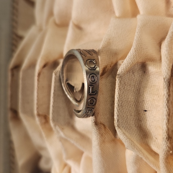 OPENWORK FLORAL COLORADO Artisan Made Antique Spoon Ring Sz 10 - Picture 3 of 8